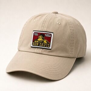 Ben Davis Tan Khaki Gorilla Logo Patch Adjustable Strapback Dad Hat Baseball Cap